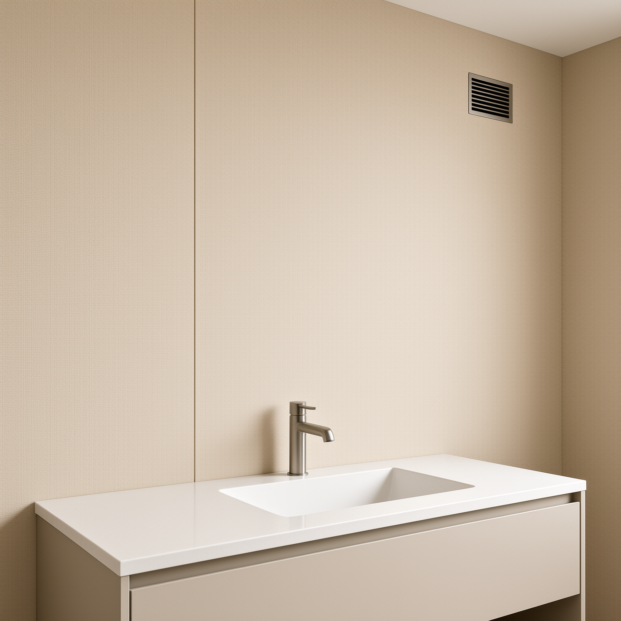 Étapes de préparation du mur avant pose de papier peint en salle de bain humide