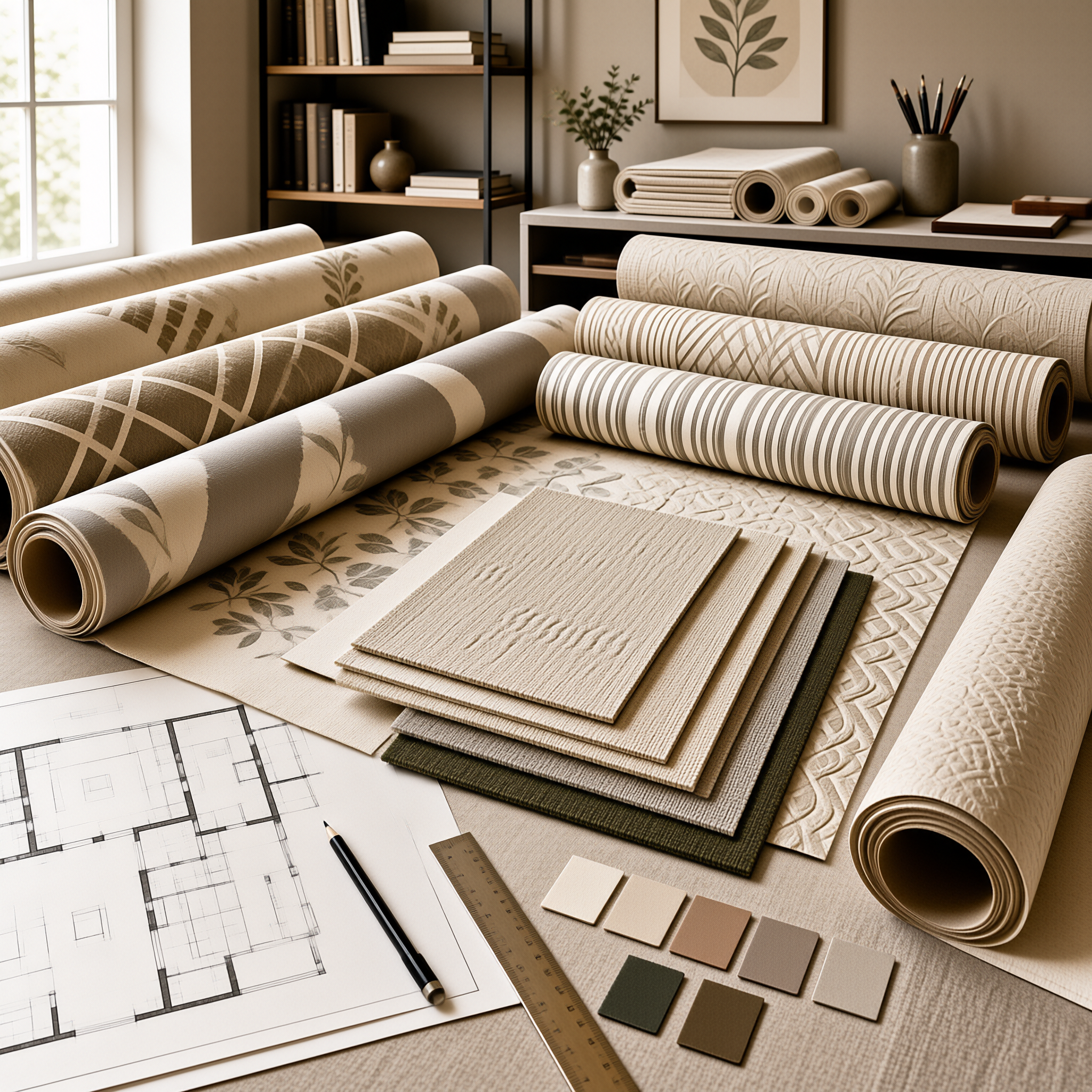 Diagramme des étapes d'un projet B2B de papier peint sur mesure pour hôtel ou espace commercial