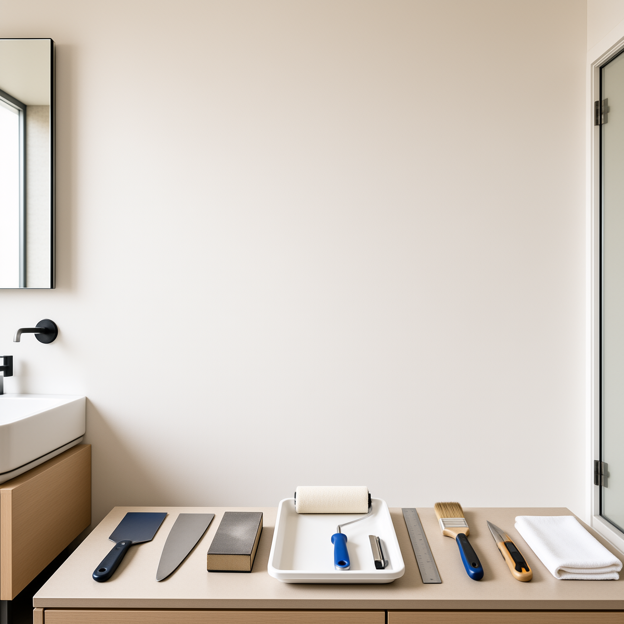 Tableau de diagnostic d'un papier peint qui se décolle dans une salle de bain