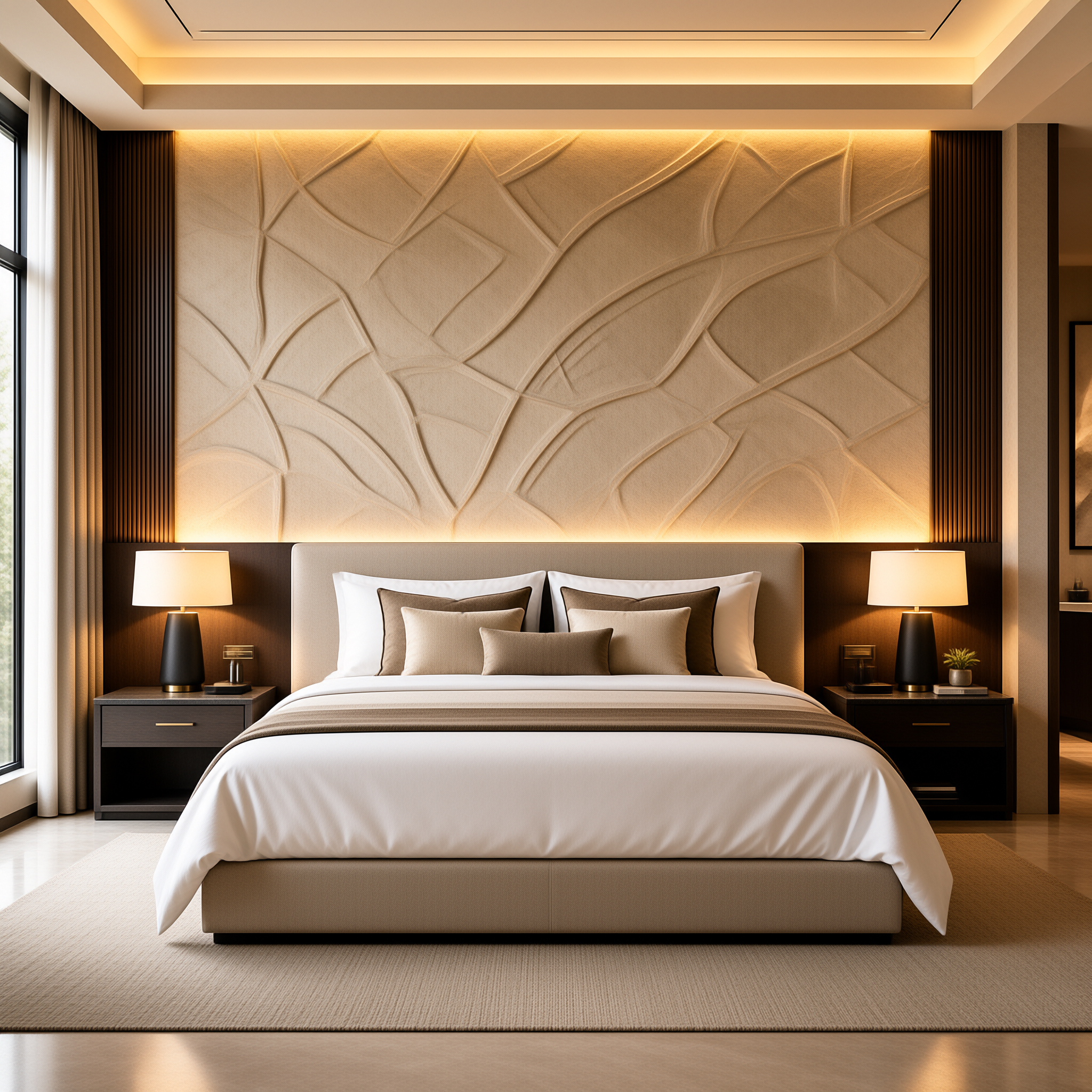 Especificación de revestimiento mural para hotel: documento, aprobación y control de obra