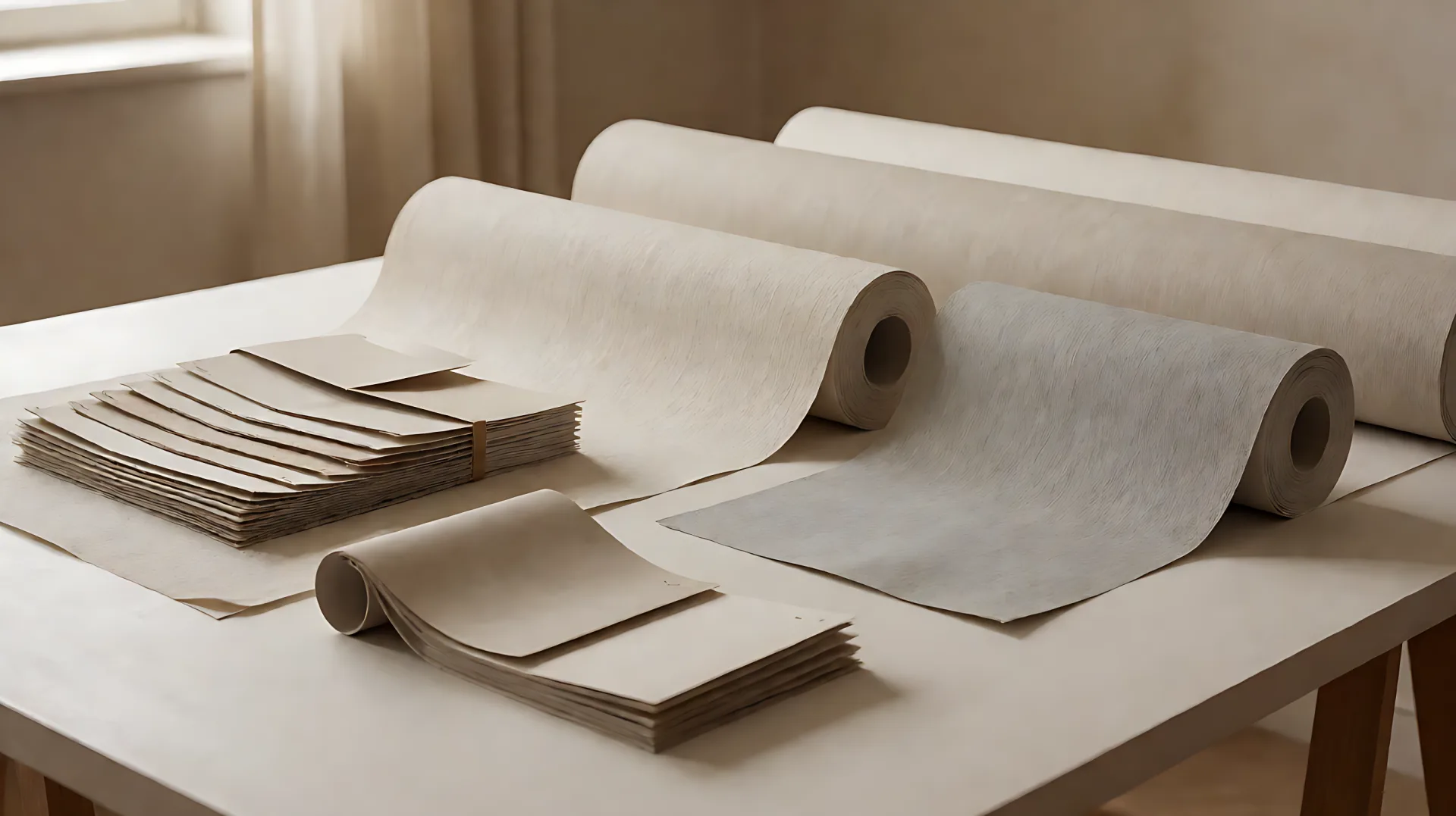 Échantillons de matériaux de papier peint personnalisés VELORA pour la spécification et les tests de projet