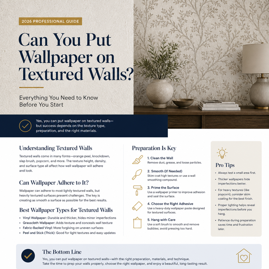 Can You Put Wallpaper on Textured Walls? A 2026 Professional Guide