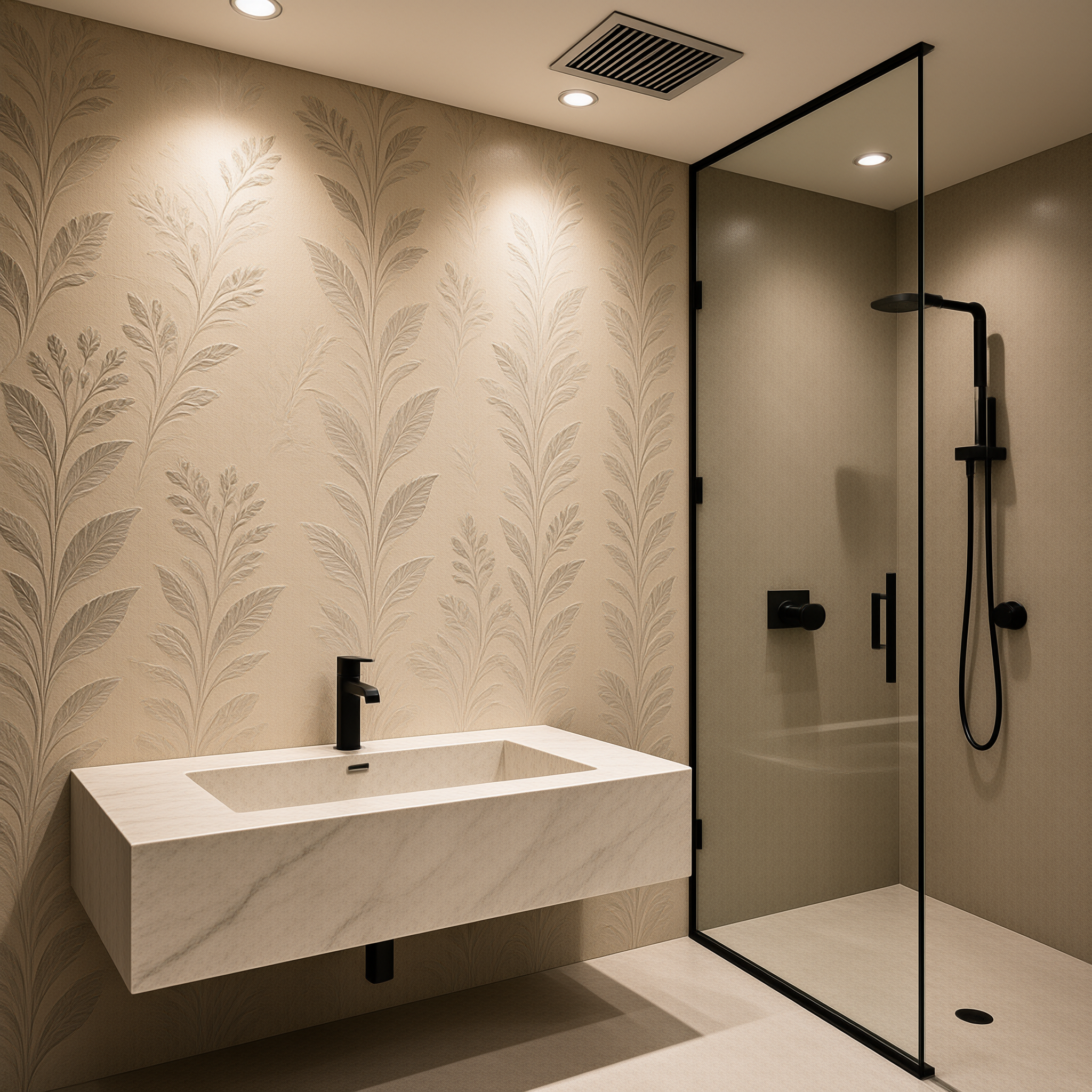 ¿Qué papel pintado elegir para un baño sin ventana o con poca ventilación?